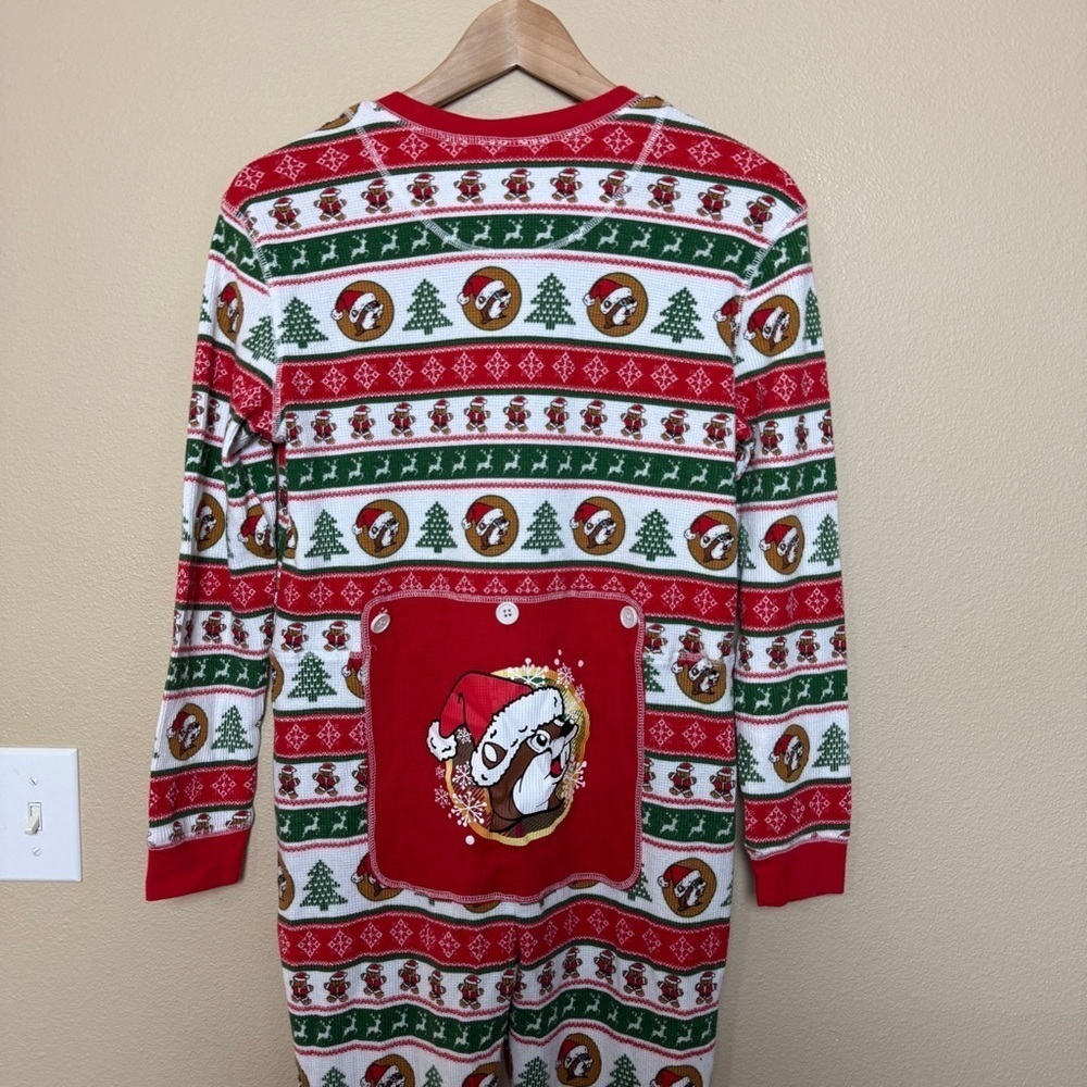 Buc-ees Adult Small Christmas Pajamas Waffle Knit One Piece - Picture 6 of 8